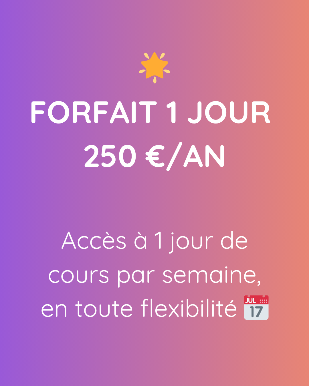 Forfait 1 jour